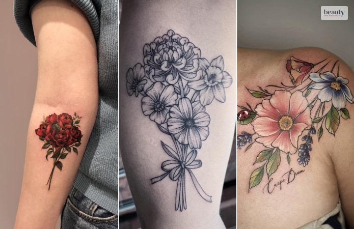 Flower Bouquet Tattoo