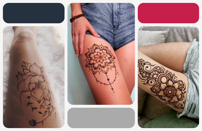 Henna Thigh Tattoo