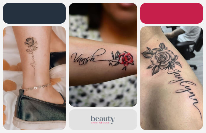 Rose Tattoo With A Name