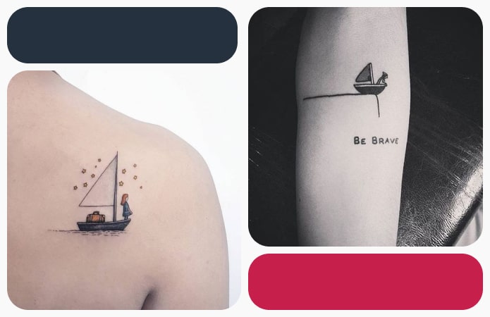 Simple Ship Tattoo