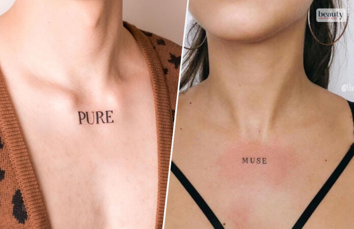 Small Word Chest Tattoos